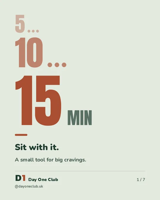 Day One Club post: Sit with it: 5, 10, 15 min