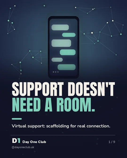 Day One Club post: Support doesn't need a room