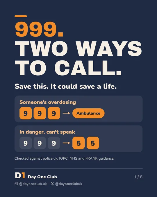 Day One Club post: 999: two ways to call